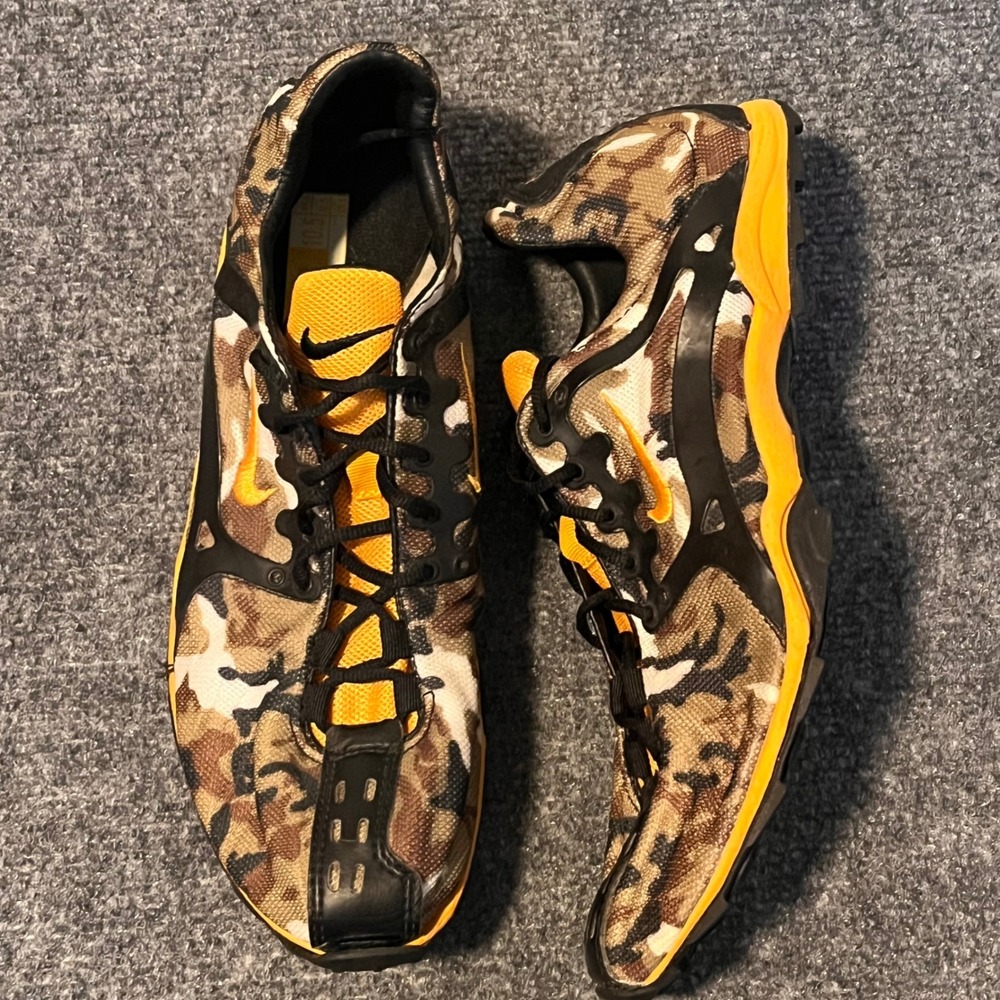 Nike Zoom XC Camo Track Spikes Orange Brown 306267-371 Mens 10.5 2003 Vintage